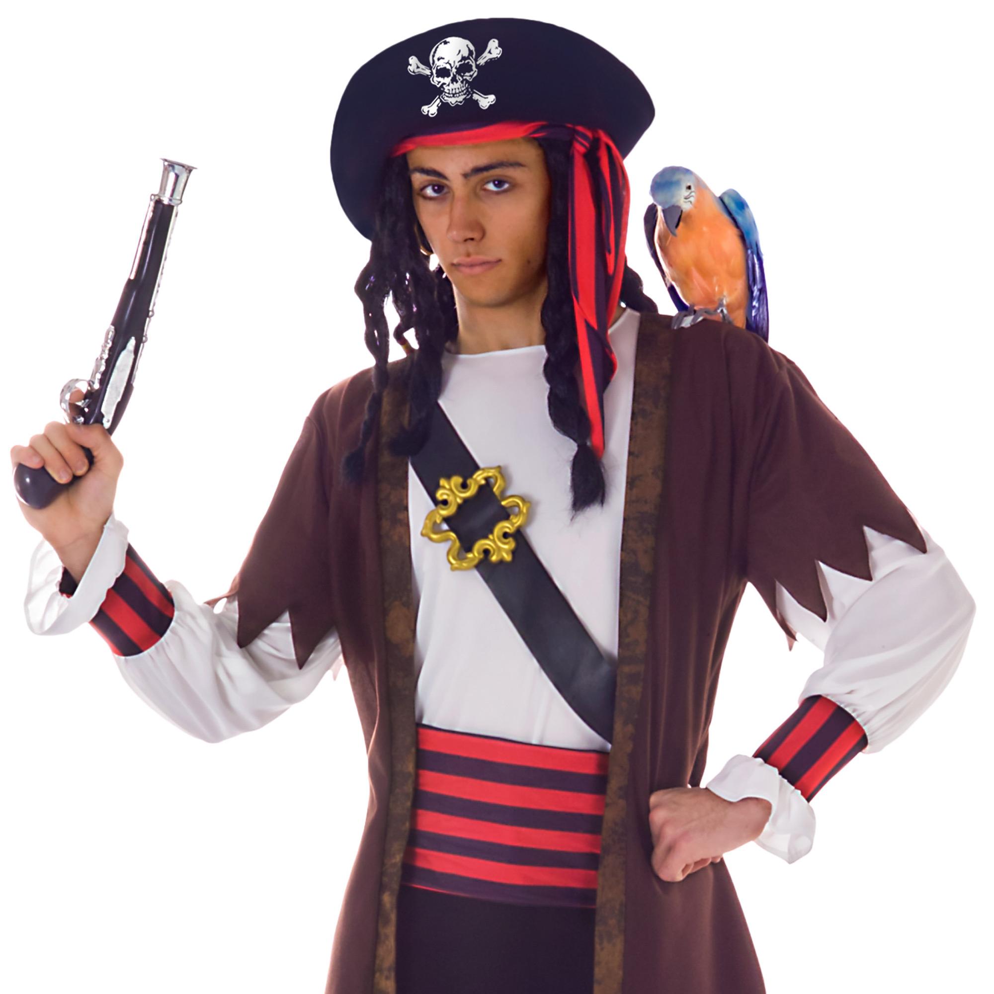 Costume Carnevale Travestimento Da Pirata Jack Sparrow Uomo