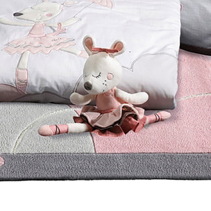 Doudou Petite Souris danseuse étoile en velours Rose