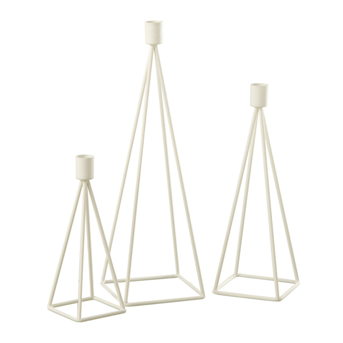 J-Line chandelier - métal - blanc - 3 pcs