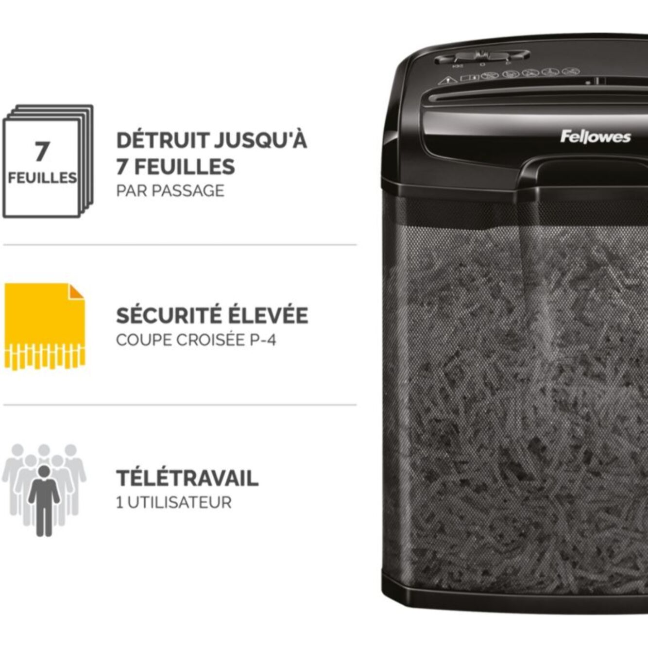Destructeur FELLOWES M-7CM
