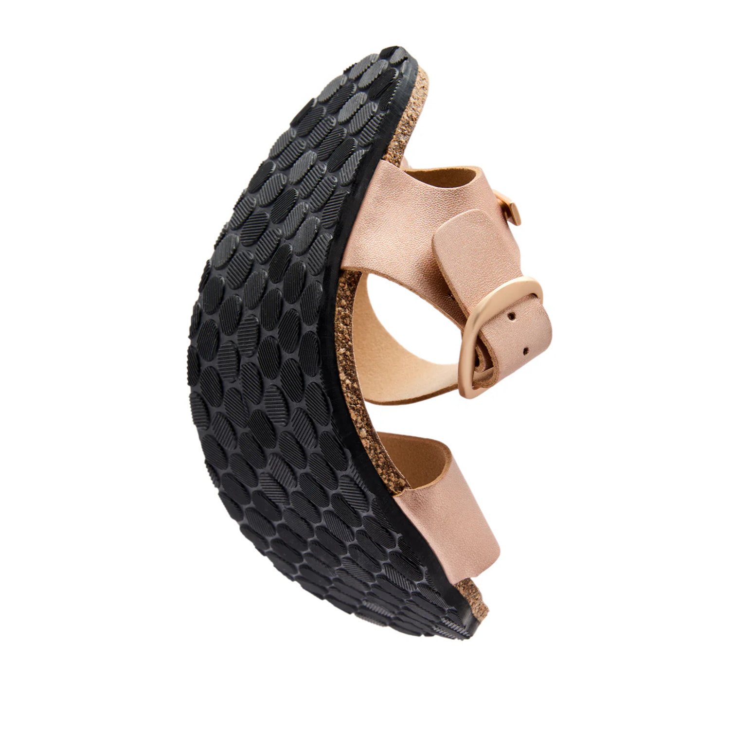 Sandalias Abiertas Barefoot Goflex con Detalles Brillantes en Rosa