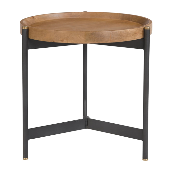 Table d'appoint ronde en bois D49 cm - Carter