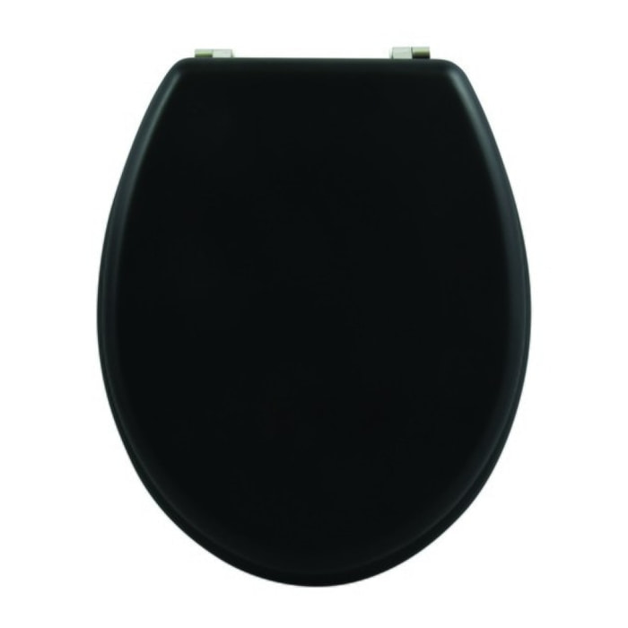 Abattant wc MDF CLEO Noir mat - Charnières Inox MSV