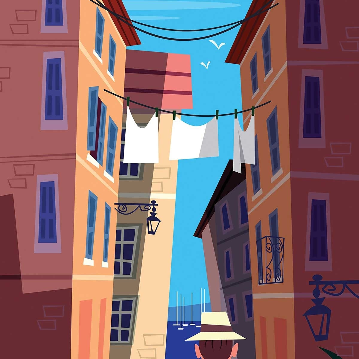 Tableau villefranche sur mer Tableau alu Dibond