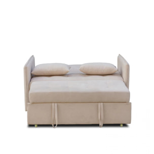 Sofá cama de 2 plazas en beige 135 cm Nasya Beige