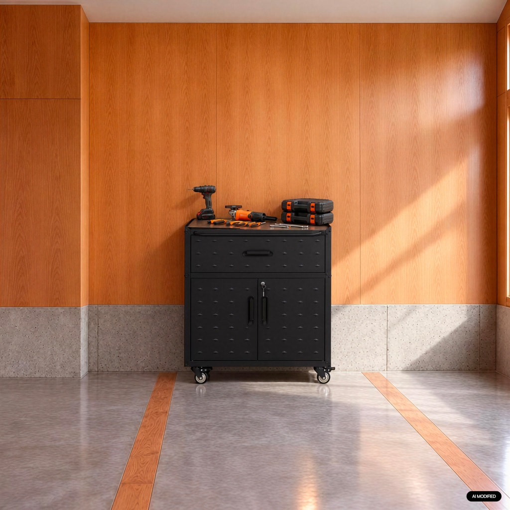 Meuble bas de rangement pour garage avec 2 portes BOBBY