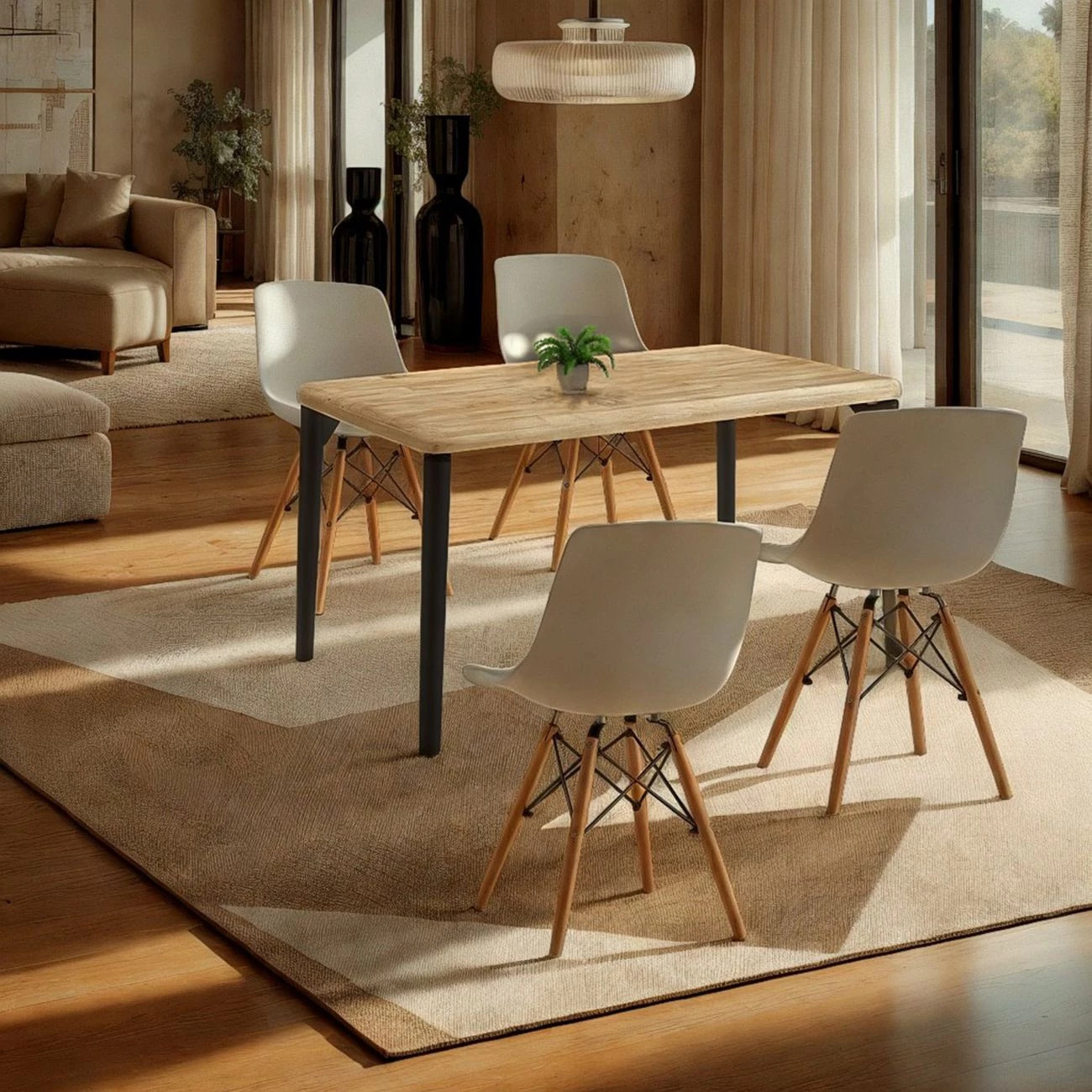 Pack 4 sillas de comedor Fredo Gris