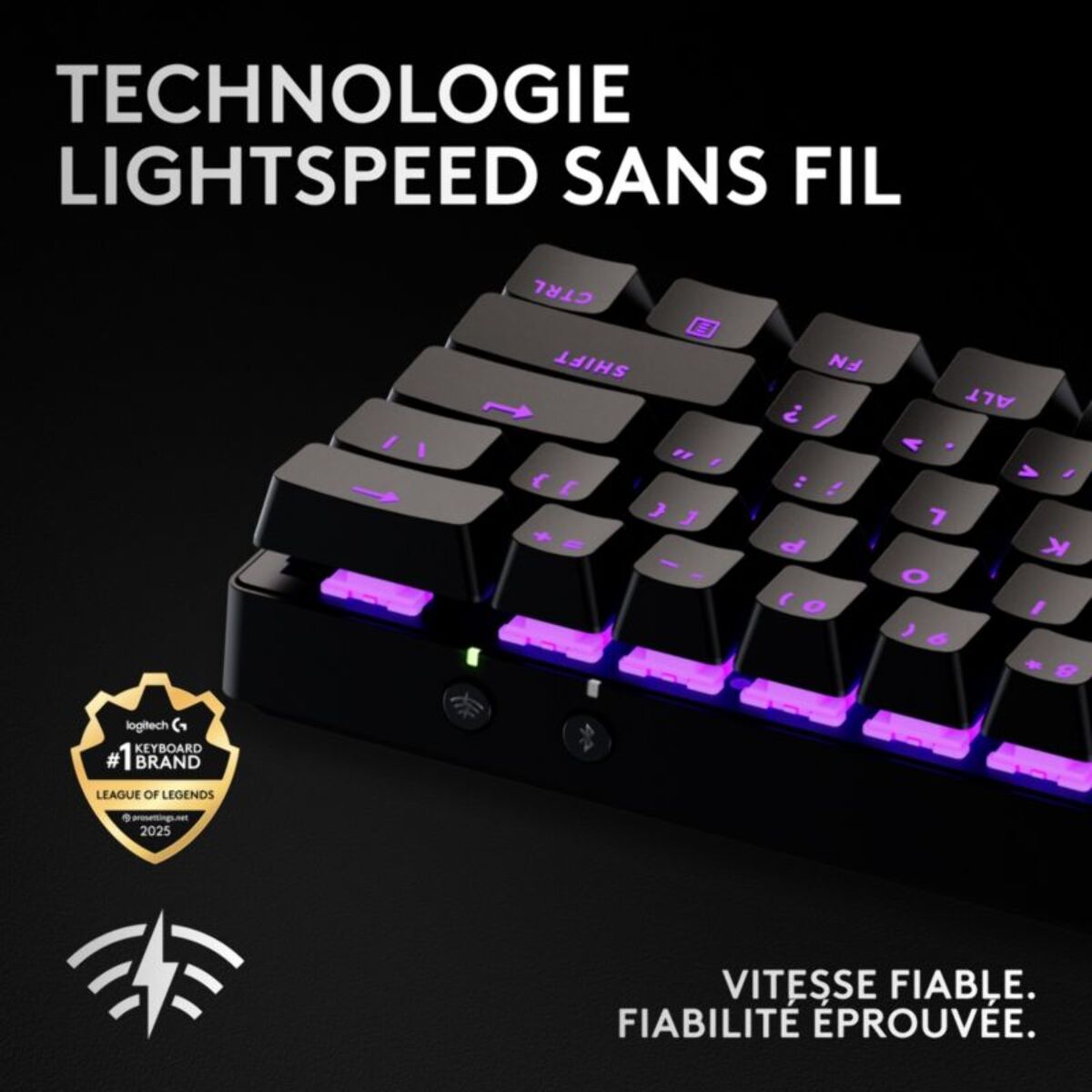 Clavier gamer sans fil LOGITECH G PRO X 60 LIGHTSPEED NOIR