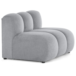 Debbie - module d'assise sans accoudoirs en tissu texturé - Gris