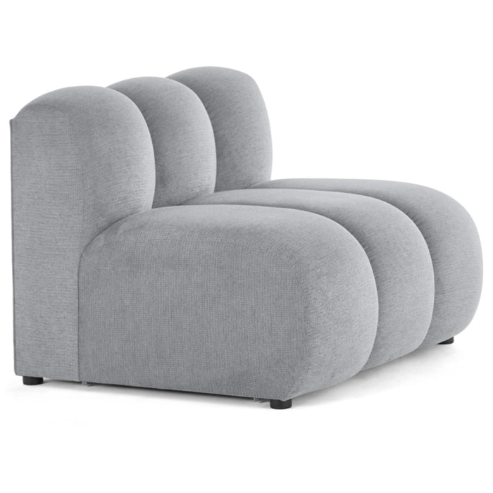 Debbie - module d'assise sans accoudoirs en tissu texturé - Gris