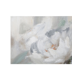 DIPINTO SU TELA CREM FLOWER CM 
80X3,7X100