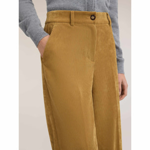 Motivi - Pantaloni palazzo in velluto a coste - Giallo