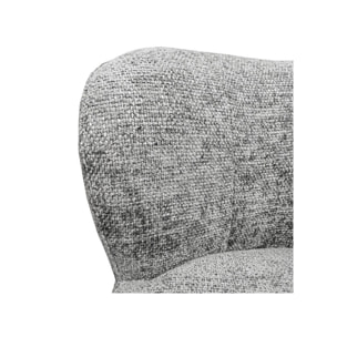 Fauteuil bas arrondi et enveloppant en tissu - 6 variations - BERRY