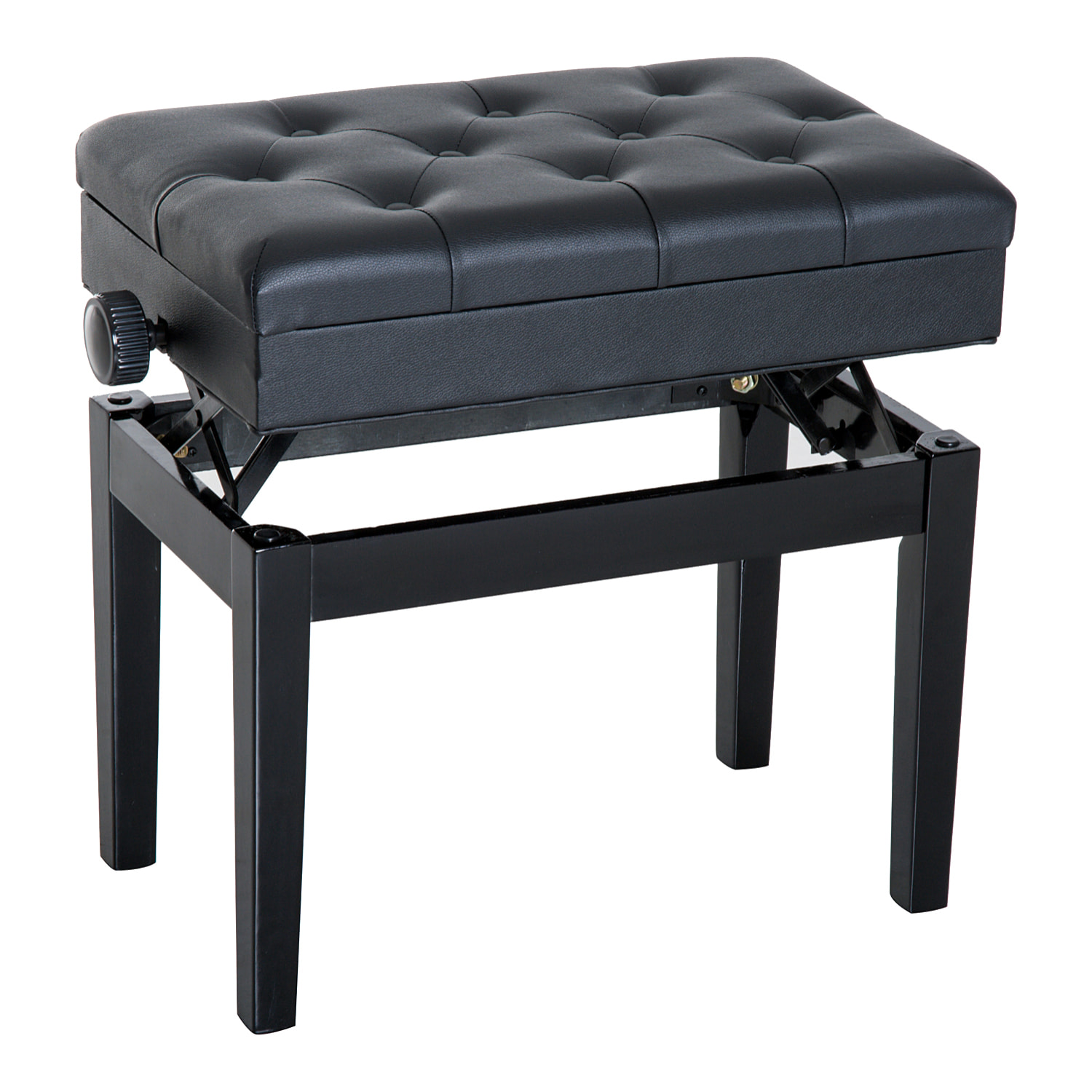 Banquette coffre piano noir