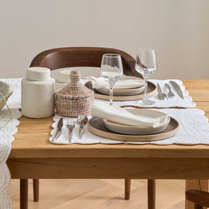 Set de table morphée coton matelassé - Blanc