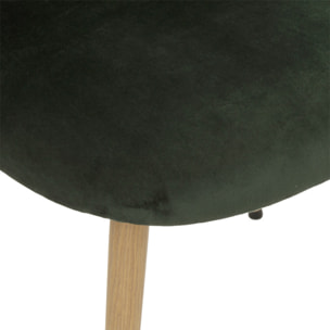 Chaise velours "Slano" Atmosphera - Couleur: Vert