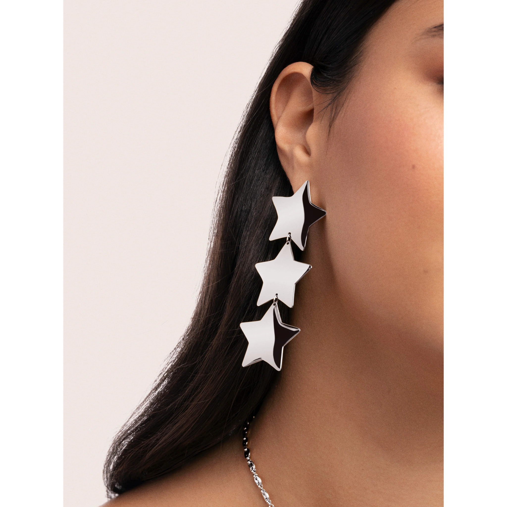 Orecchino Big Stars in Acciaio