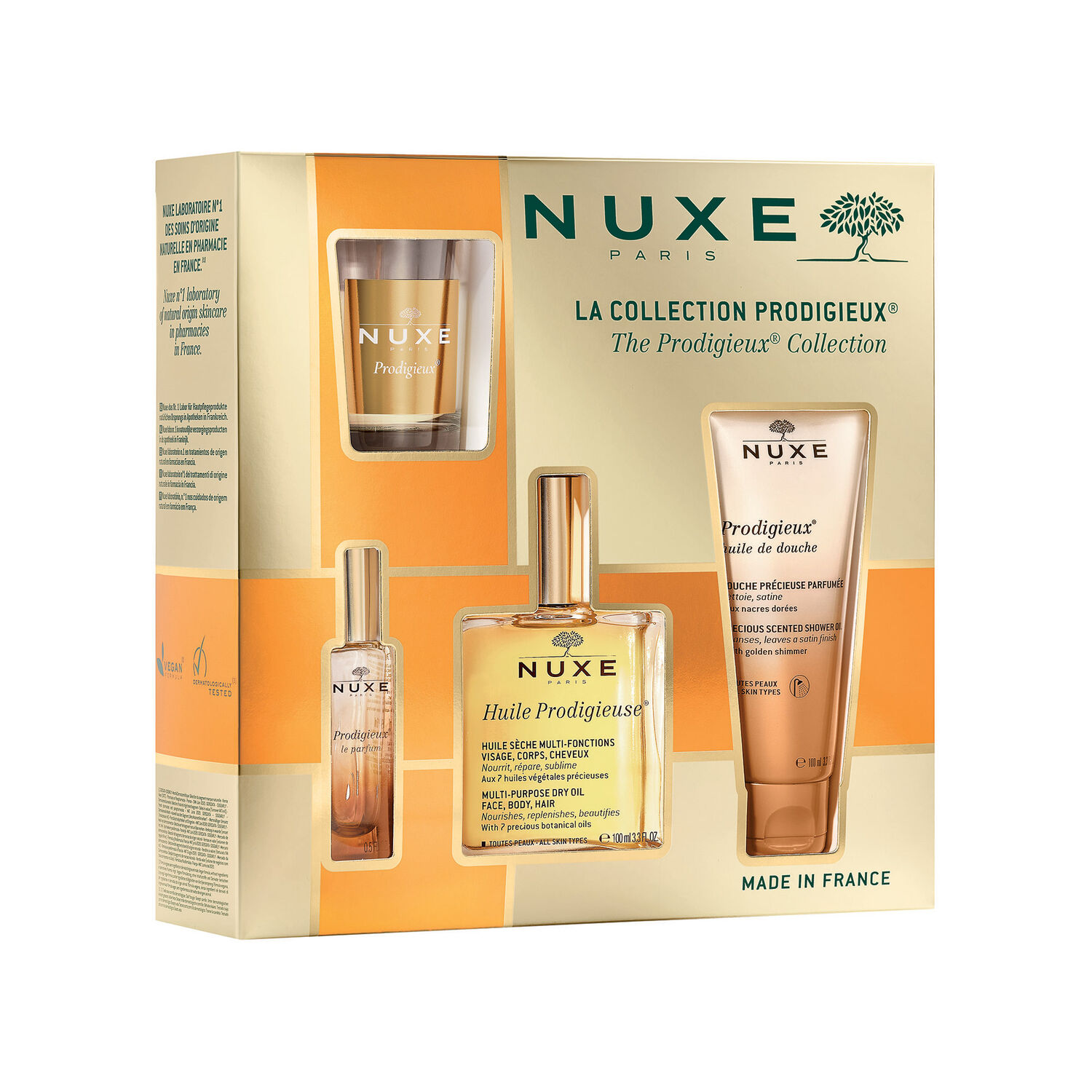 PRODIGIEUX® - Coffret Noël La Collection - Huile Prodigieuse® 100ml + 3 Produits