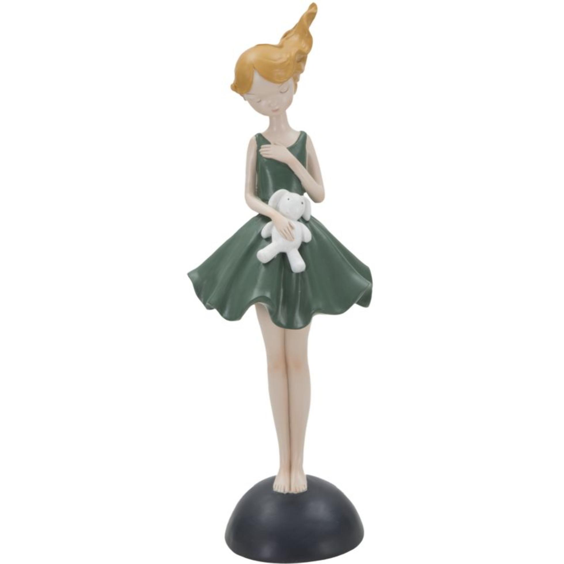 STATUETTA DOLLY CON CONIGLIETTO CHARME 1921 MULTICOLORE