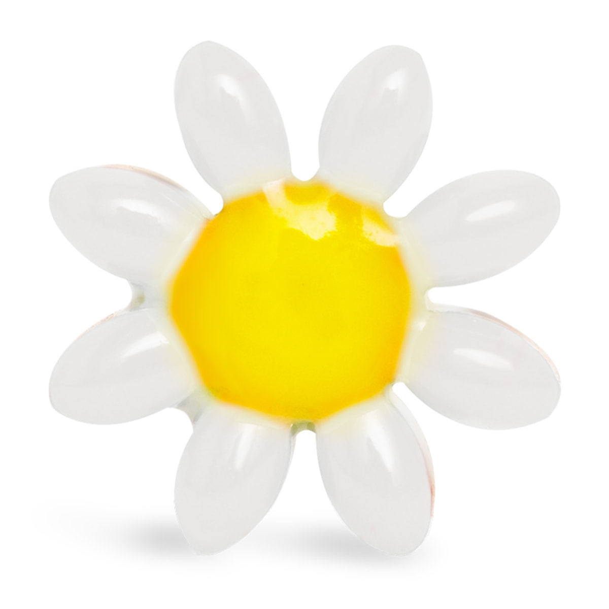 Orecchino White Daisy May in Acciaio Placcato Oro