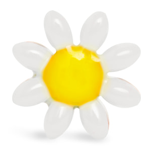 Orecchino White Daisy May in Acciaio Placcato Oro