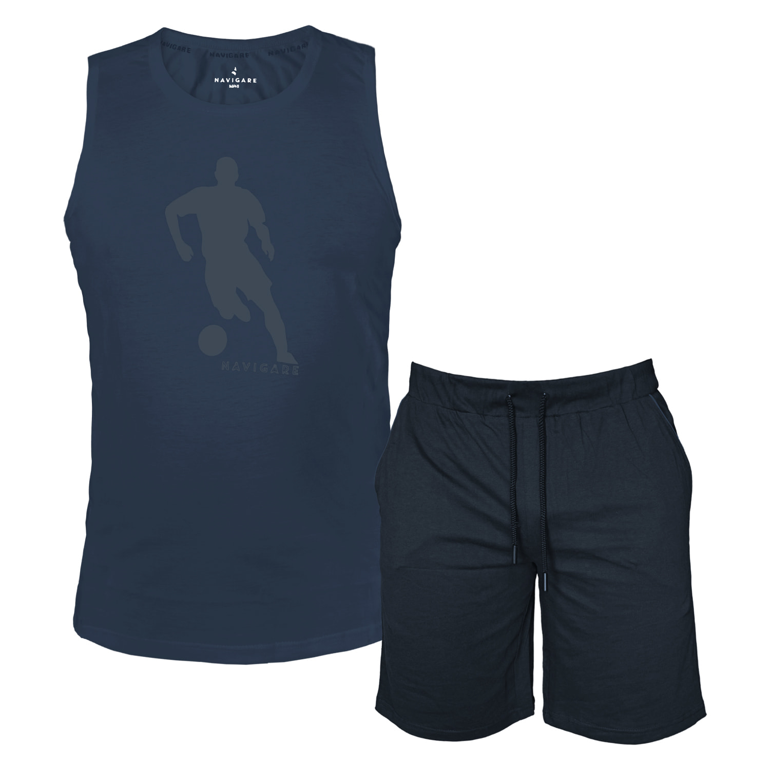 Set Completo Uomo NAVIGARE Cotone Smanicato