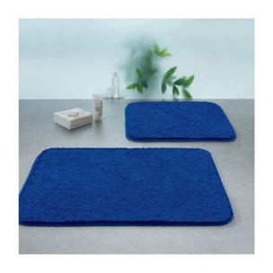 Tapis de bain Coton CAROLINA 70x120cm Bleu Spirella