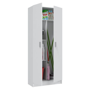 Armario de 2 puertas en blanco 73x180 cm Multiusos Blanco
