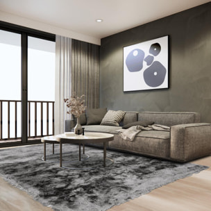 Tapis fait main Shaggy longues mèches Moodil