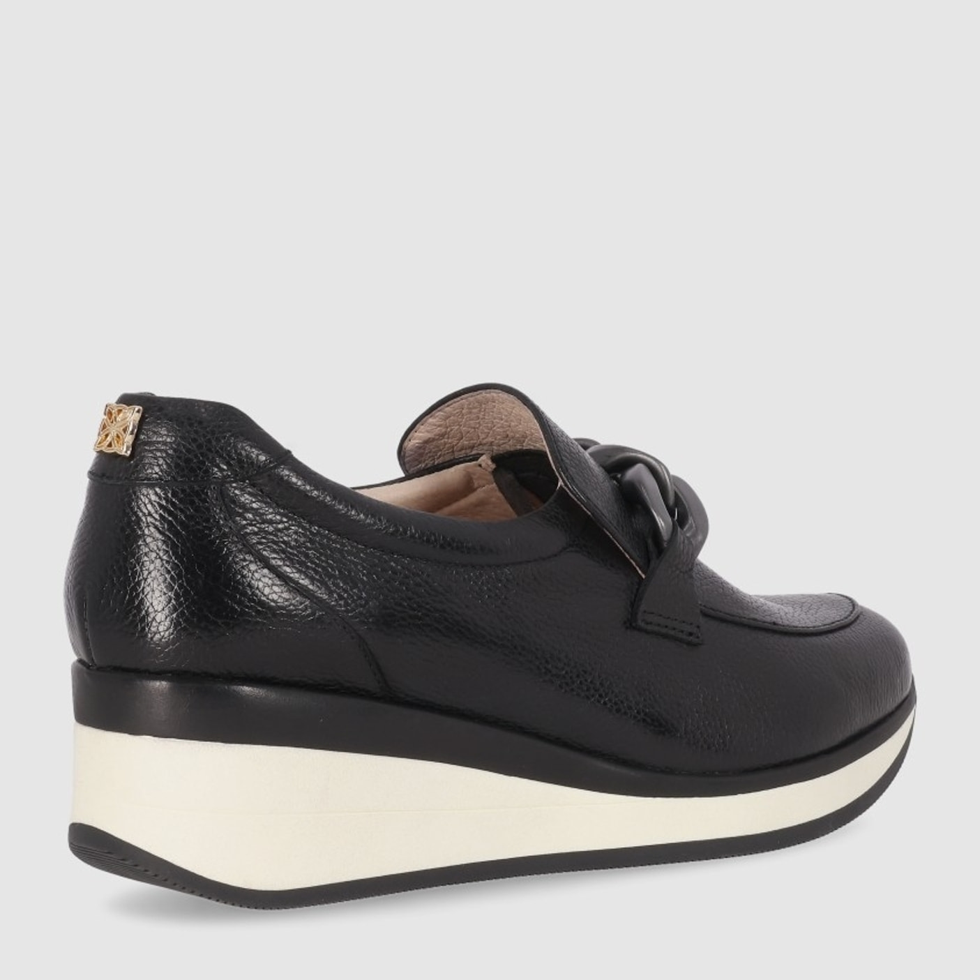 Zapatos de Piel - Negro - Tacón: 4 cm