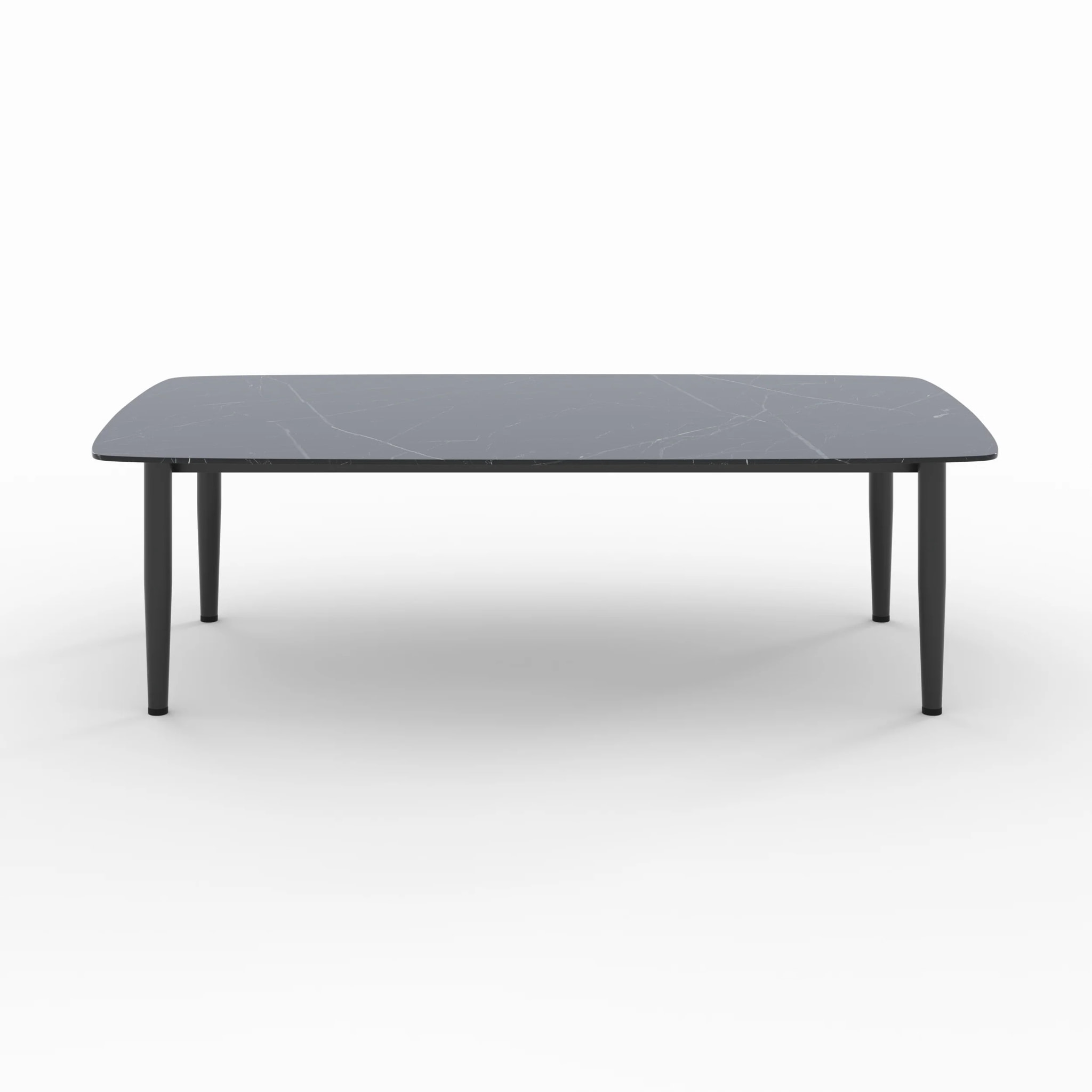 Table basse de jardin en verre effet marbre - Wilo