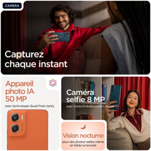 Smartphone MOTOROLA G06 128Go Arabesque orange