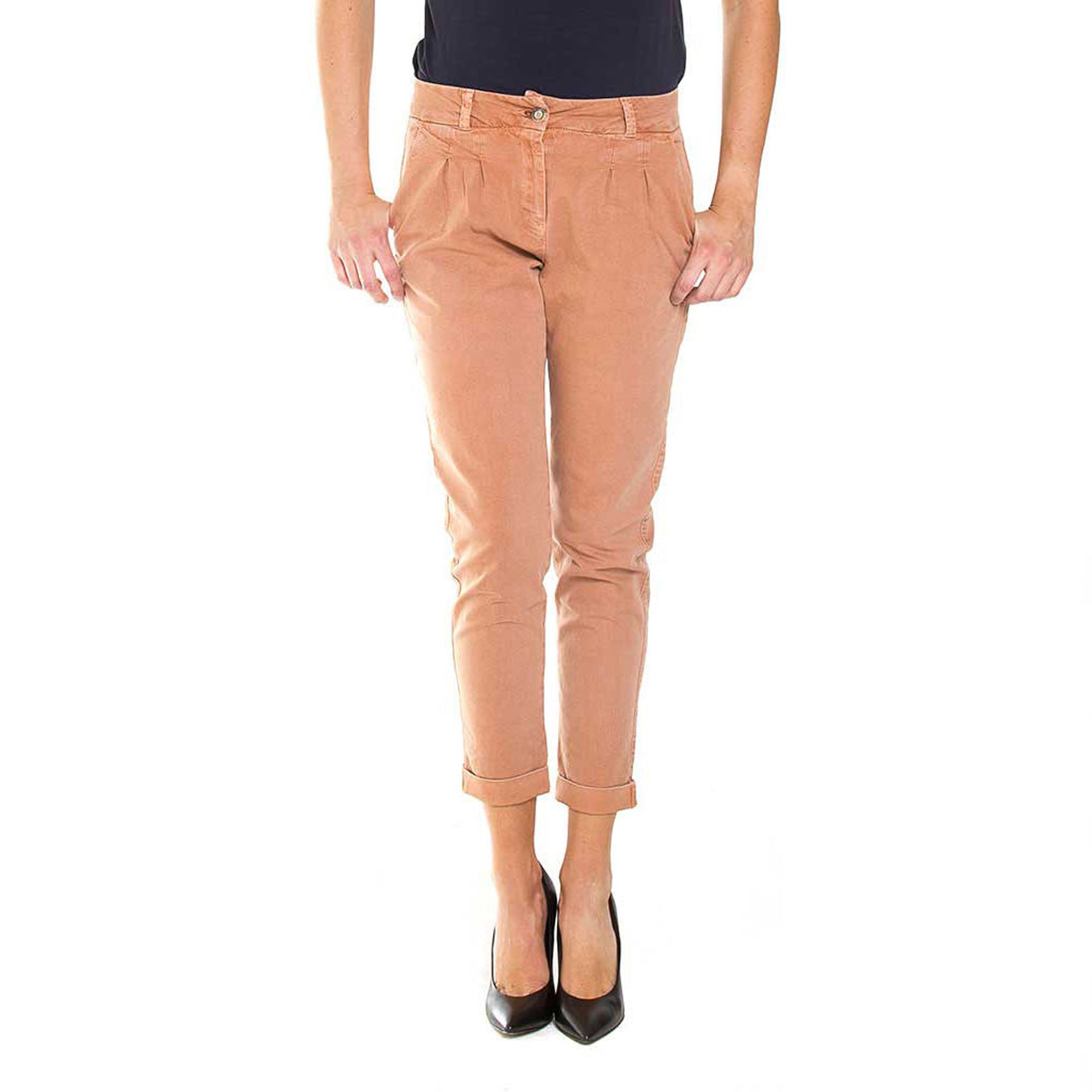 PANTALONE CHINOS IN GABARDINA STRETCH. MOD. T765. Vita regolare e gamba comoda.