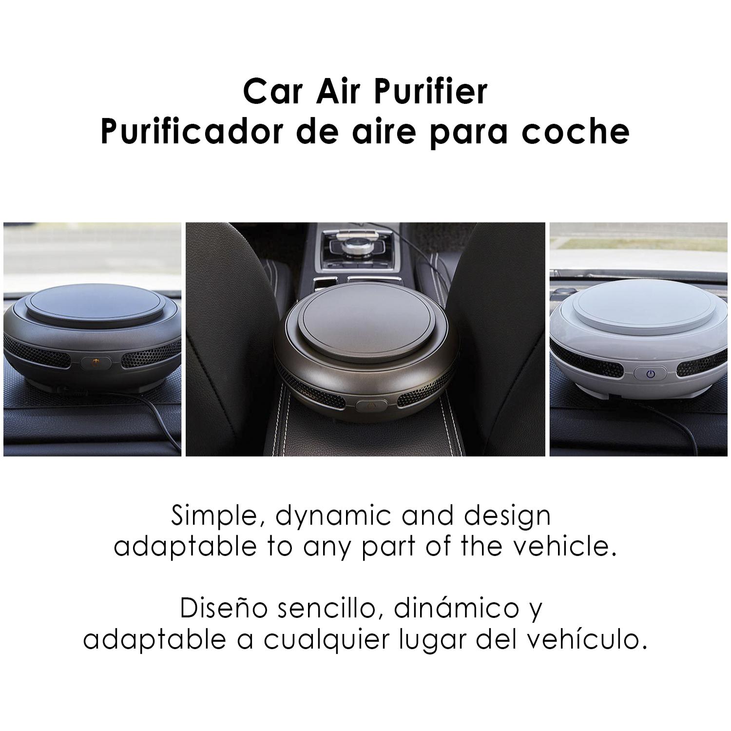 Purificatore d'aria per auto con filtro agli anioni e accensione automatica.