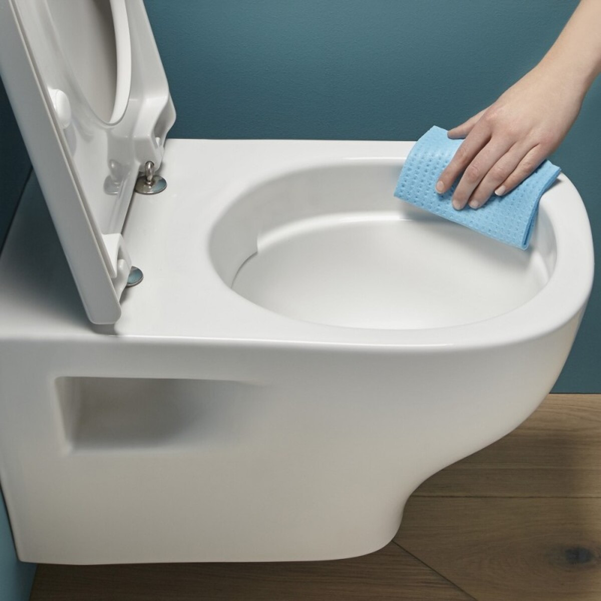 Cuvette WC suspendu sans bride Struktura avec abattant frein de chute et déclipsable