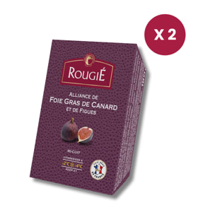 Lot de 2 - Foie Gras de Canard entier aux Figues 180g - mi-cuit