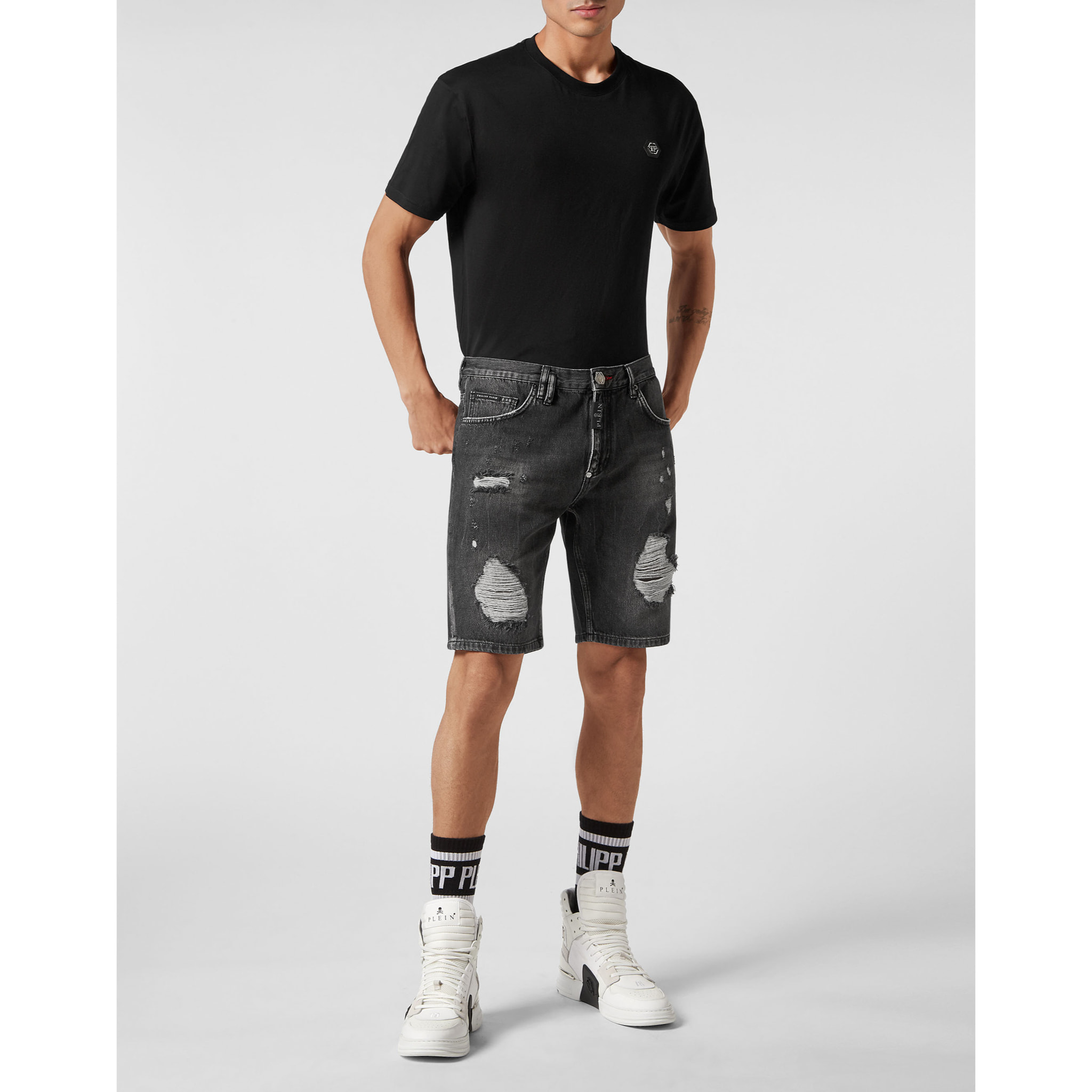 PHILIPP PLEIN Pantaloncini in denim