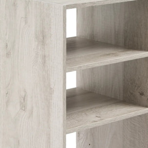 Étagère colonne 4 cases "Mix N' Modul" effet chêne gris