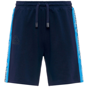 Kappa - Pantaloni Corti Uomo Blu - Logo Tape Gerri
