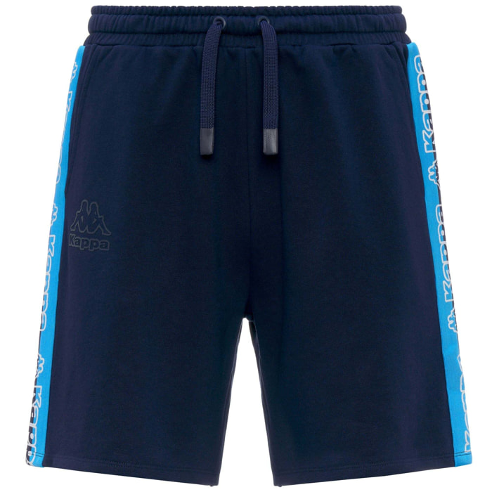 Kappa - Pantaloni Corti Uomo Blu - Logo Tape Gerri