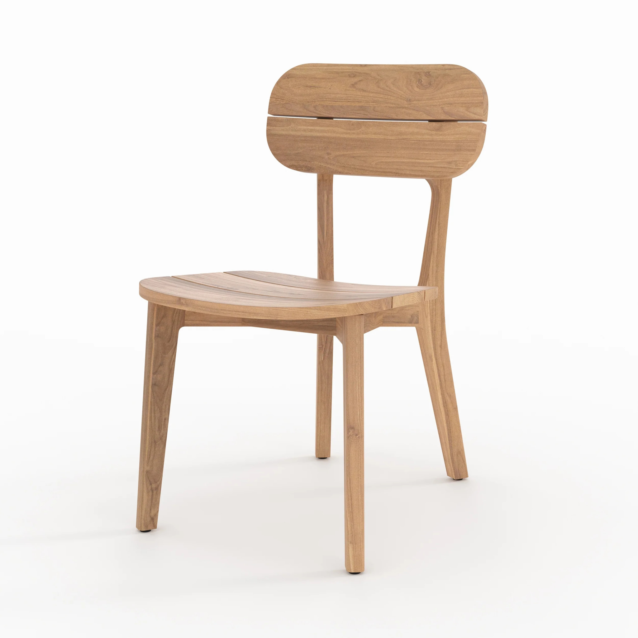 Lot de 2 chaises de jardin en bois de teck recyclé - Azia