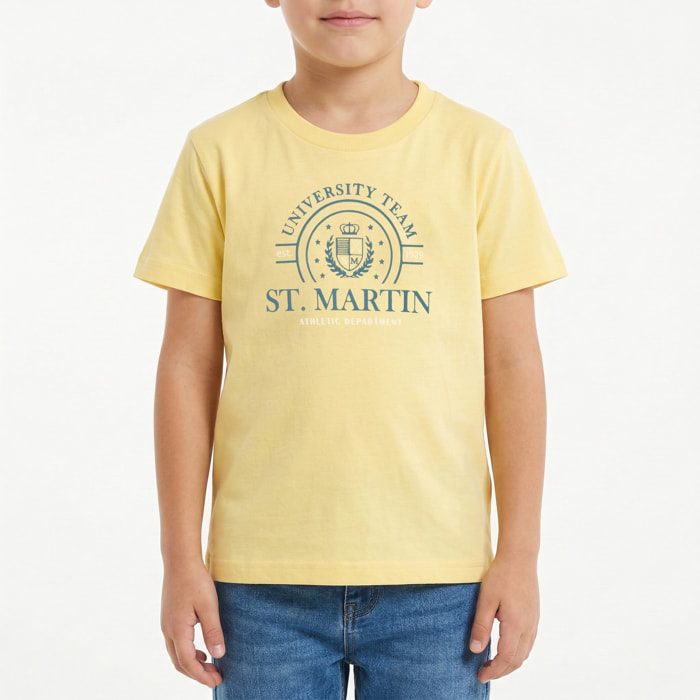 T-shirt maniche corte con logo stampato
