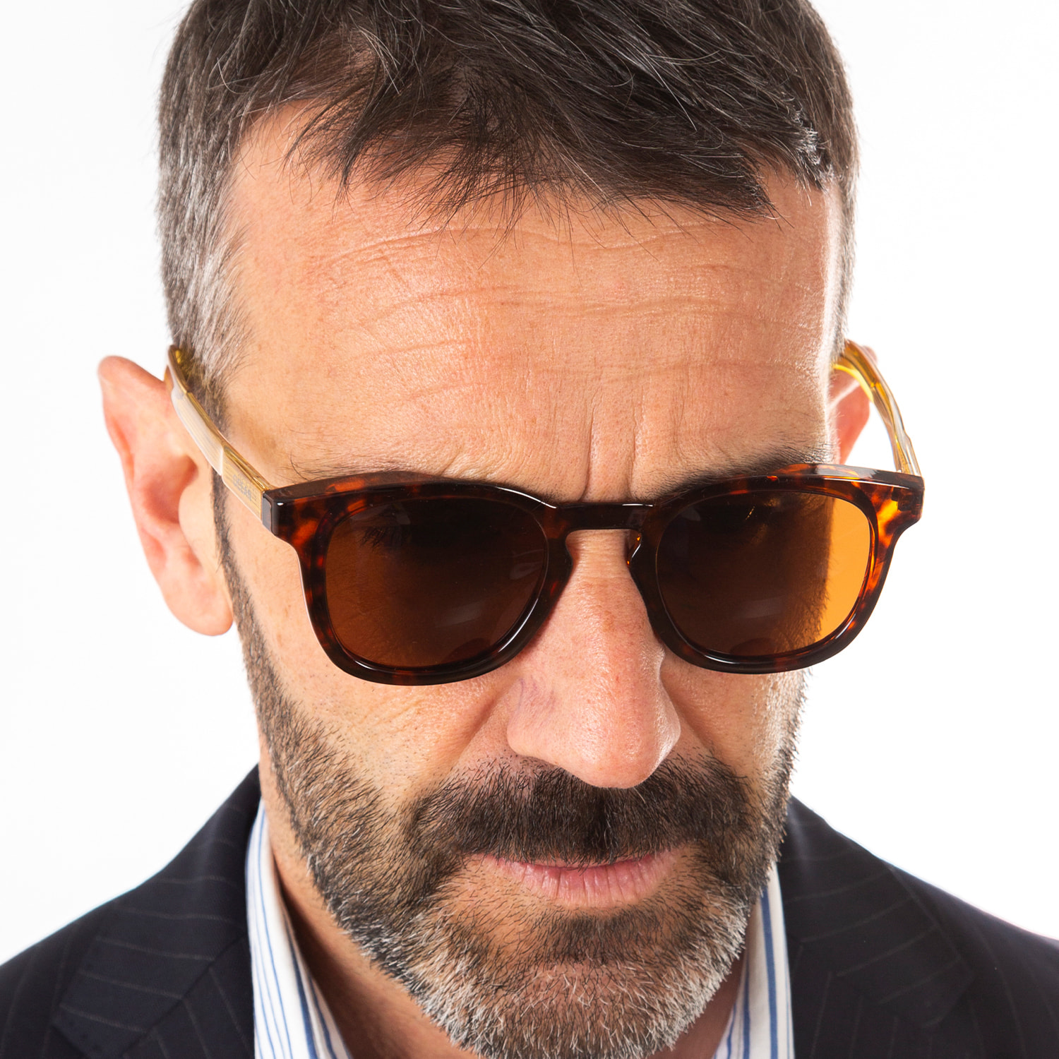 Gafas de sol OCEAN CASSIS - Habana dark con patilla champagne / Marrón