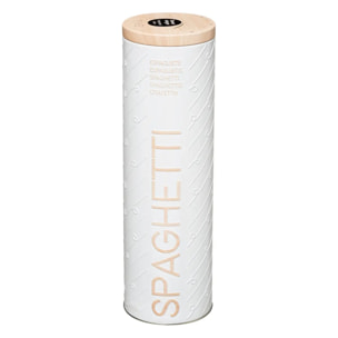 Boîte à spaghettis métal "Scandinave Nature" blanc