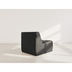 Alya - module d'assise en simili - Noir