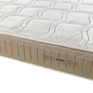 Colchón Muelles Normablock® | Premium con fibra de alta acogida | 31 cm | Reversible Doble Cara | Fibercel y HR | Snow