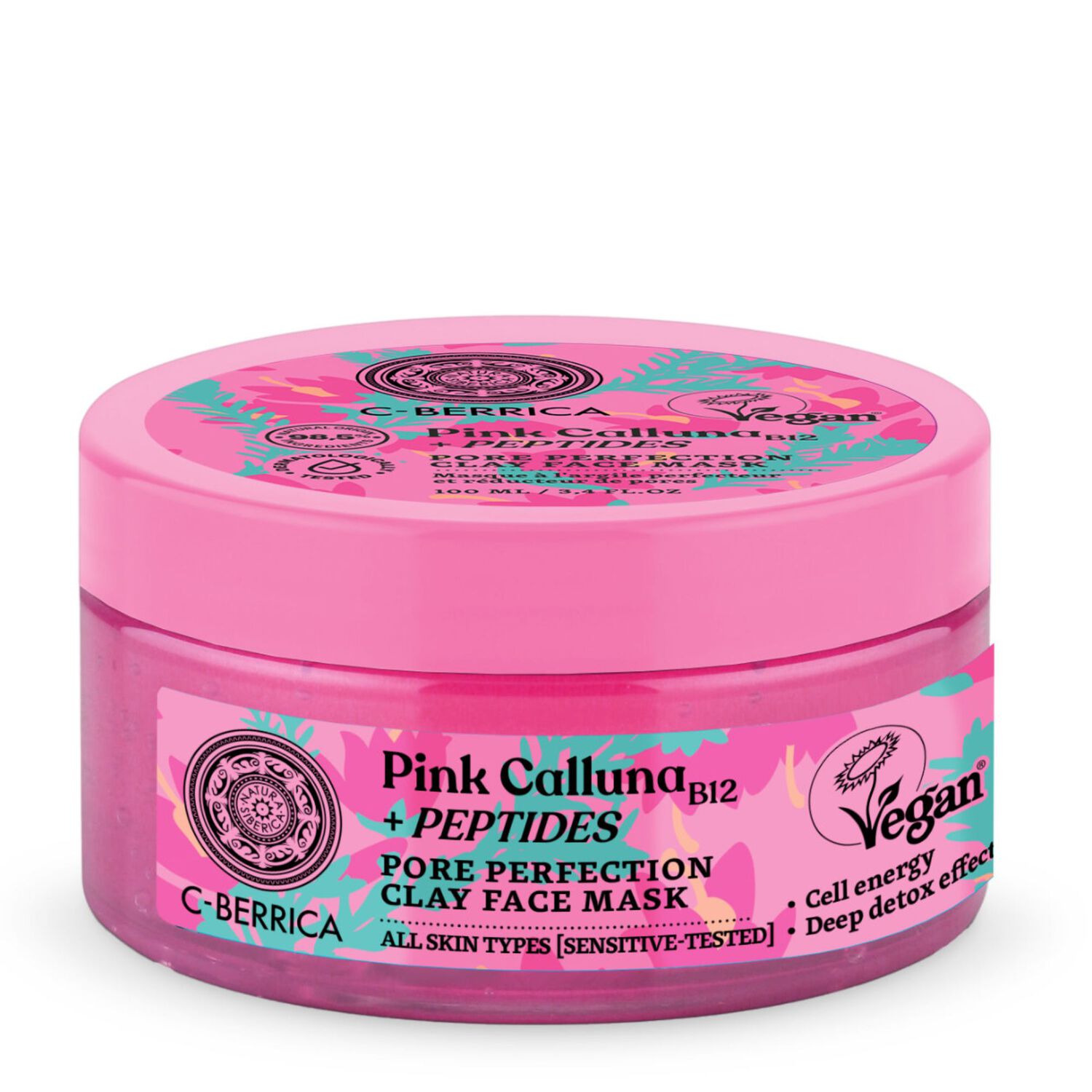 Pink Calluna - Masque Argile Détoxifant Réducteur de Pores 100ml