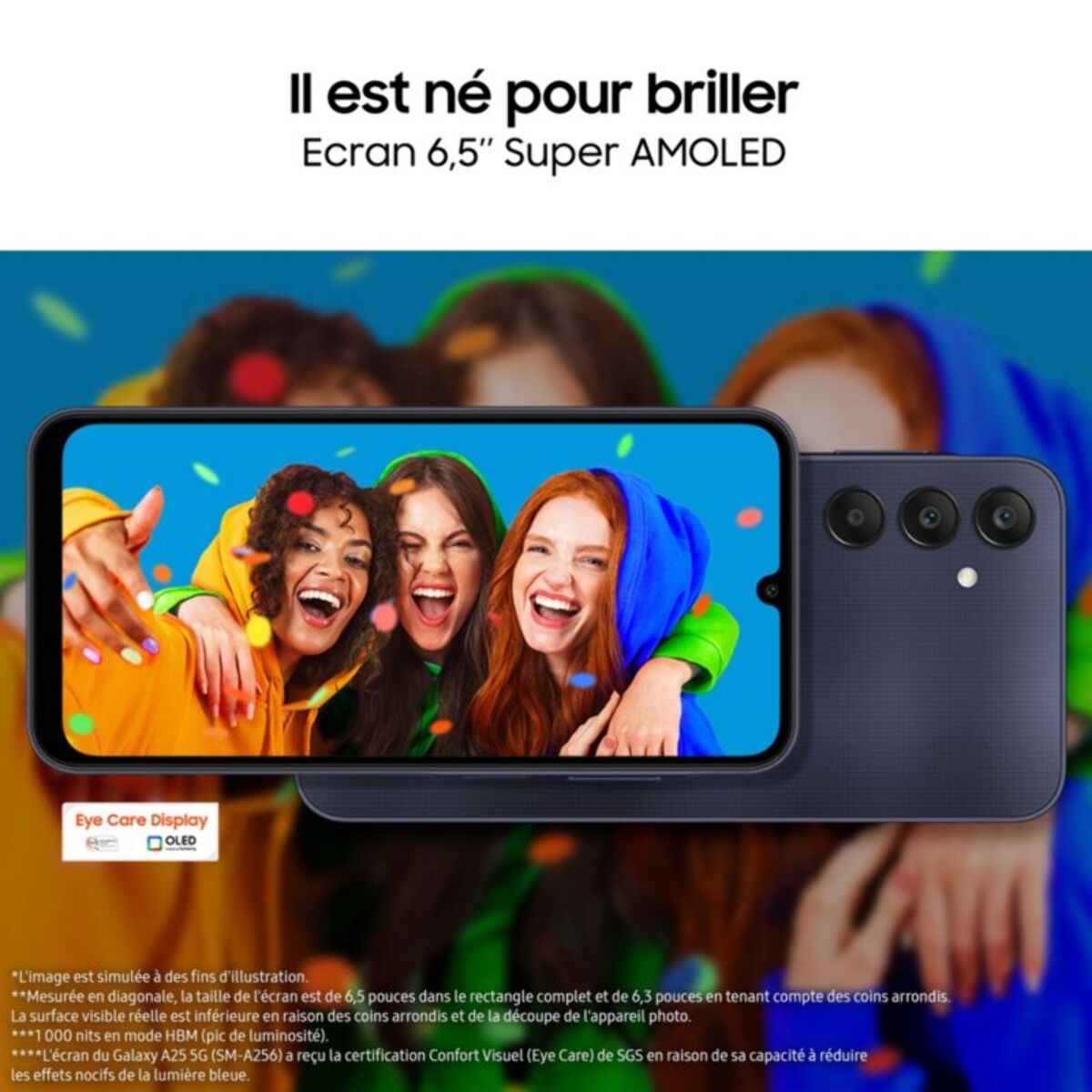 Smartphone SAMSUNG Galaxy A25 Bleu nuit 256Go 5G