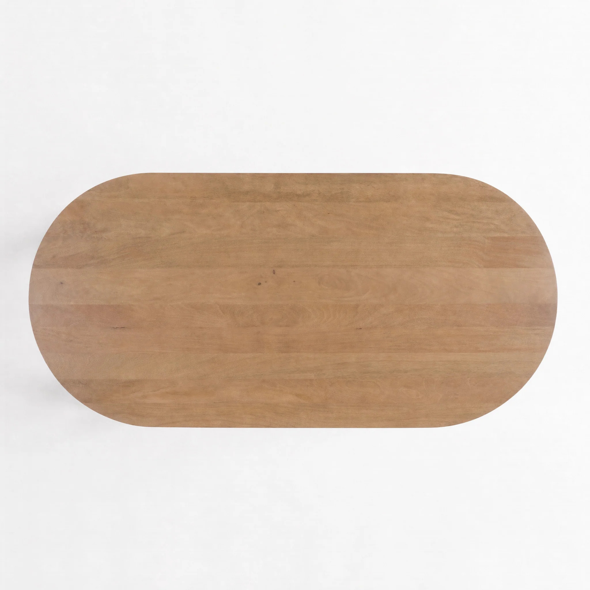 Table ovale en bois de manguier massif marron clair 6 places - Alix