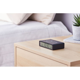 Réveil LEXON Flip Classic Rechargeable en USB-C Noir